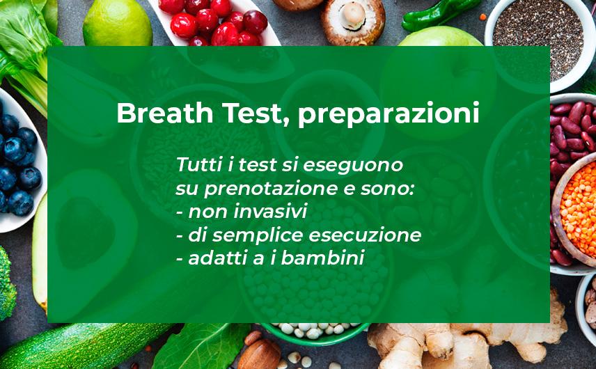 Breath test, elenco esami e preparazione